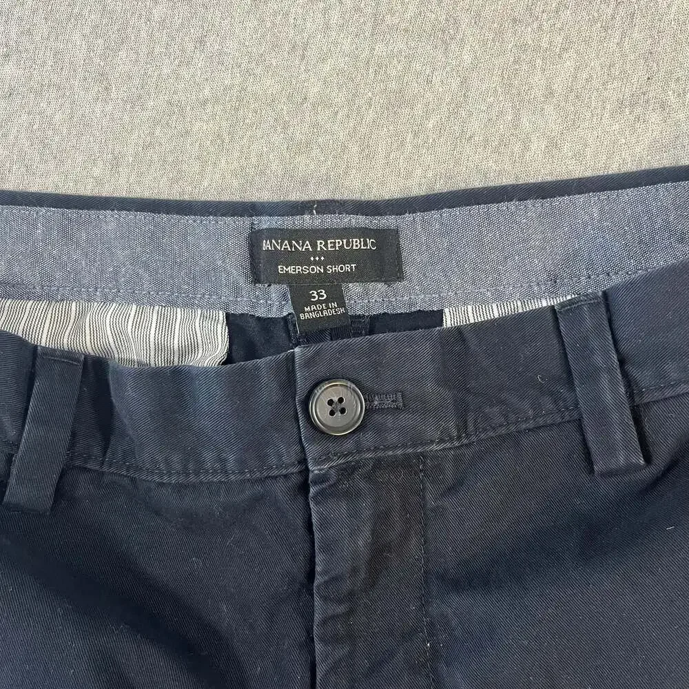 Banana Republic Navy Blue Emerson Chino Shorts Men’s Size 33x11
